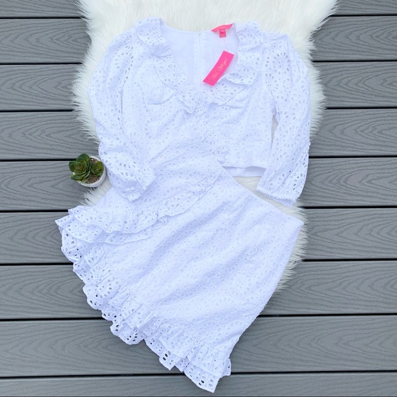 Lilly Pulitzer White Lace Roca Set - Picture 2 of 7